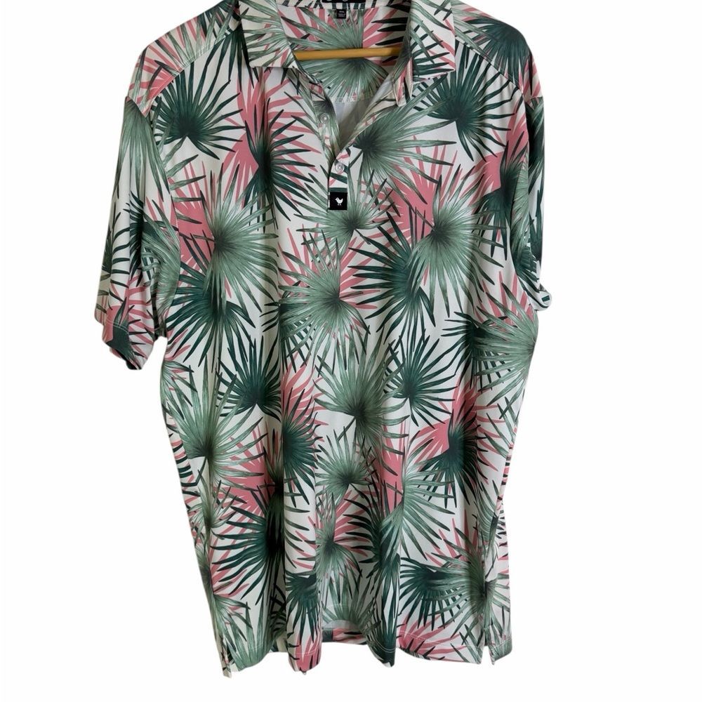 Bad Birdie Tropical Palm Print Men's Shirt XXL